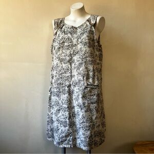 Susan Bristol | Floral Linen Blend Pocket Midi Dress